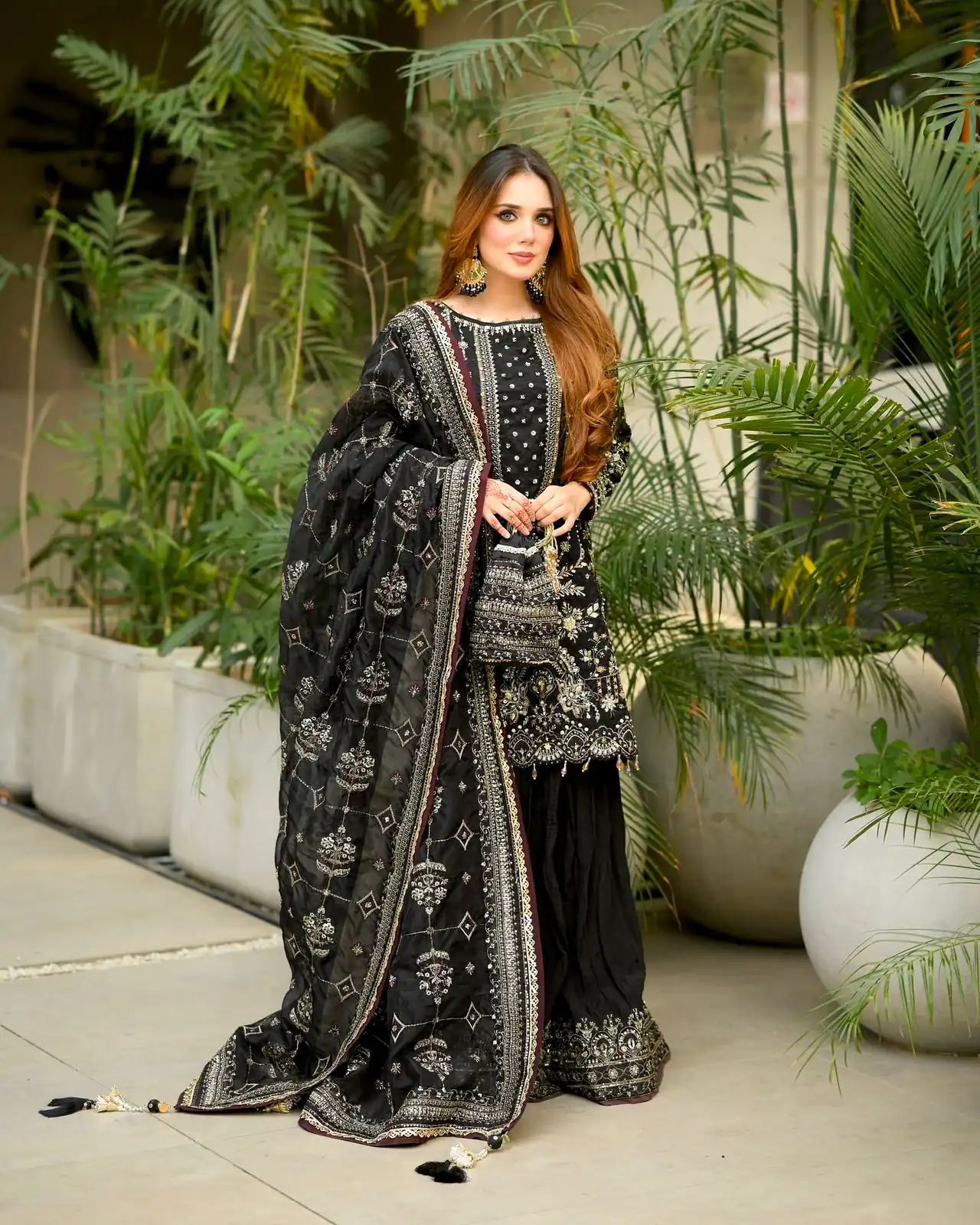 Black Crush Georgette Sequence Work Salwar Suit - Image 2