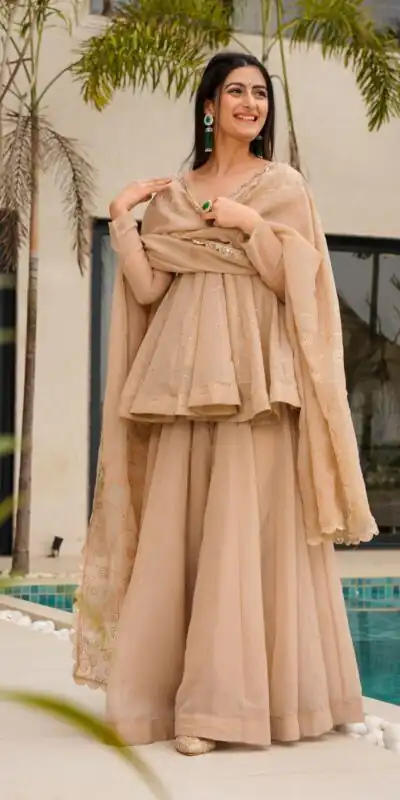 RTC 5864 Cream Tabby Organza Salwar Suit with Lace Work. Wedding, Party, Festive, Events Best Price ₹2049. Delivery 4-6 Working Days. Shop now. | Jump Suits, Tops & Bottoms, Track Suits, Salwar suit, Casual Suits, Creative suits, Designer Suits, Palazzo Suits, Party Wear Suits, Patiala Suits, Straight Suits, Trendy Wear