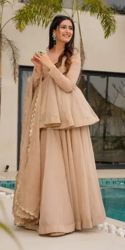 RTC 5864 Cream Tabby Organza Salwar Suit with Lace Work. Wedding, Party, Festive, Events Best Price ₹2049. Delivery 4-6 Working Days. Shop now. | Jump Suits, Tops & Bottoms, Track Suits, Salwar suit, Casual Suits, Creative suits, Designer Suits, Palazzo Suits, Party Wear Suits, Patiala Suits, Straight Suits, Trendy Wear