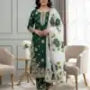 SRK 5315 Green Organza SILK Salwar Suit Perfect for Wedding, Party, Lohri, Ethnic Day, Eid – . Affordable Price ₹2499. Delivery 4-6 Working Days. | Jump Suits, Tops & Bottoms, Track Suits, Salwar suit, Casual Suits, Creative suits, Designer Suits, Palazzo Suits, Party Wear Suits, Patiala Suits, Straight Suits, Trendy Wear