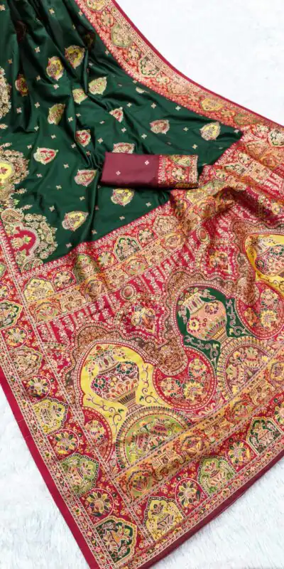 MB 56 Green in Color Paithani Silk Lace Border & Lace Work Saree . Special Price ₹2399. Delivery 4-6 Working Days. Shop now. | Sarees, Bollywood Sarees, Creative Sarees, Designer Sarees, Embroidered Sarees, Ethnic Saree, Modern Digital sarees, Party Wear Sarees