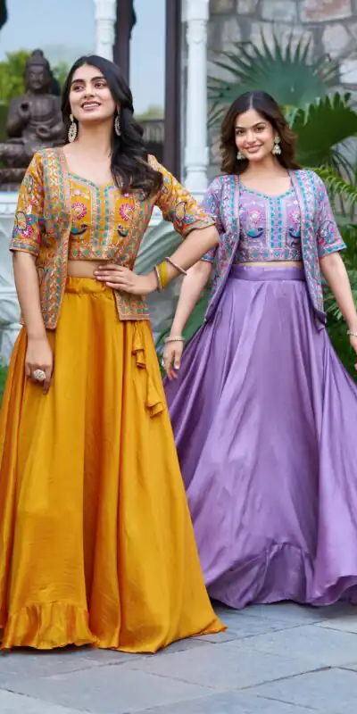 Ram 142 Lavender Vichitra Lehenga Choli with Embroidery Work & Thread Embroidery. Introductory Price ₹2549. Delivery 4-6 Working Days. Shop now. | Lehenga, Bollywood Lehenga, Creative Lehenga, Designer Lehenga, Embroidered Lehenga, Party Wear Lehenga