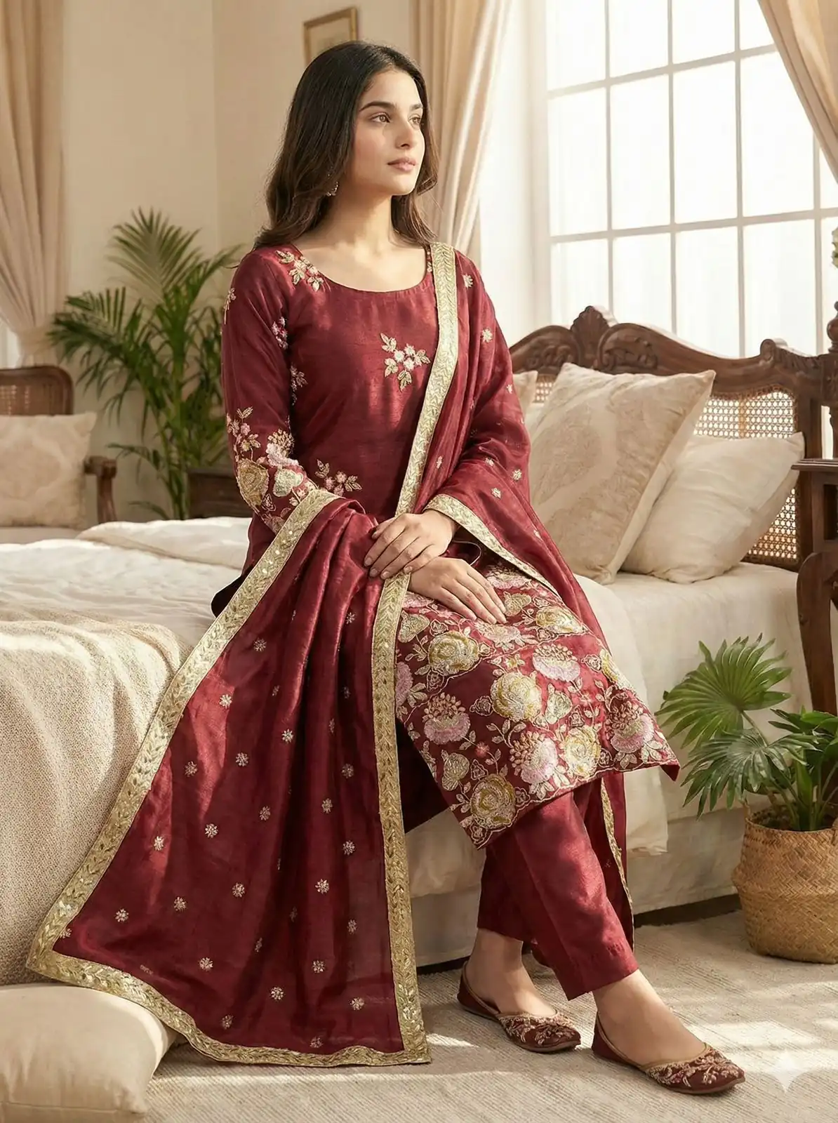 NSR 881 Maroon Organza Poly Silk Salwar Suit with Embroidery Work & Lace Work. Introductory Price ₹209. Delivery 4-6 Working Days. Shop now. | Jump Suits, Salwar suit, Casual Suits, Creative suits, Designer Suits, Palazzo Suits, Party Wear Suits, Patiala Suits, Straight Suits