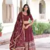KA 5051 Maroon in Vichitra Silk Embroidery Work & Sequins Work Lehenga Choli . Now at just ₹2499. Delivery 4-6 Working Days. Shop now. | Lehenga, Bollywood Lehenga, Creative Lehenga, Designer Lehenga, Embroidered Lehenga, Party Wear Lehenga
