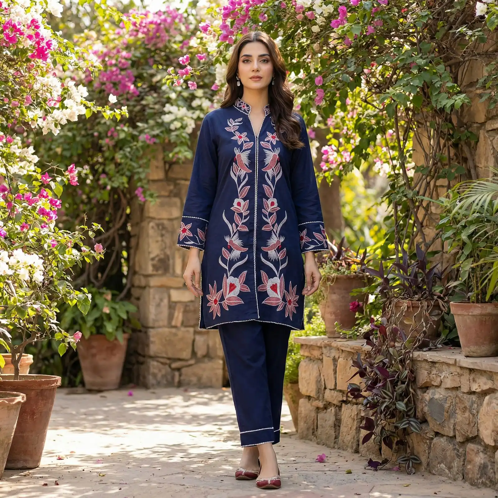 Kurti INLI Libas Navy Blue in Rayon Embroidery Work . Wedding, Party, Festive, EventsGet it for ₹1599. Delivery 4-6 Working Days. Shop now. | Kurti, Bollywood Kurti, Creative Kurtis, Designer Kurti, Party Wear Kurti, Selfie Kurti
