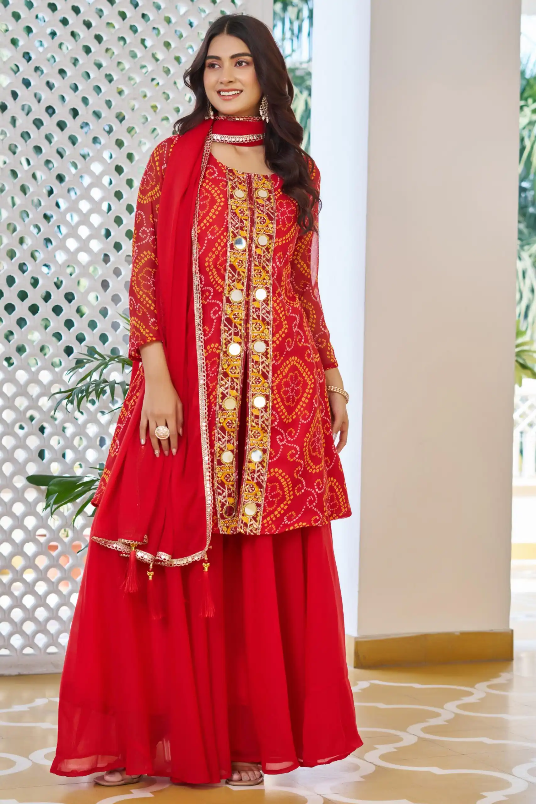 Ram 148 Red in Georgette Badhani print Embroidery Work & Mirror Work Salwar Suit . Exclusive Offer ₹2149. Delivery 4-6 Working Days. Shop now. | Jump Suits, Tops & Bottoms, Track Suits, Salwar suit, Casual Suits, Creative suits, Designer Suits, Palazzo Suits, Party Wear Suits, Patiala Suits, Straight Suits, Trendy Wear