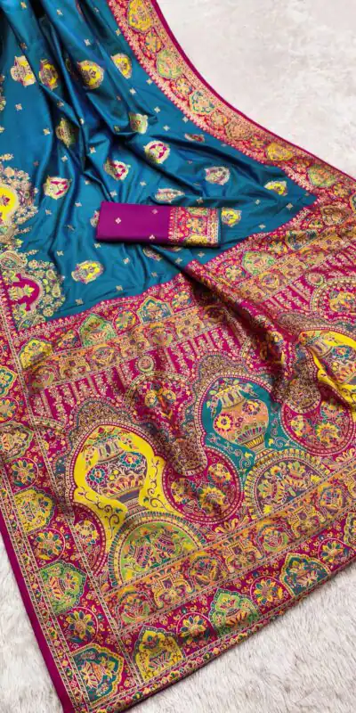 MB 56 Teal in Color Paithani Silk Lace Border & Lace Work Saree . Special Price ₹2399. Delivery 4-6 Working Days. Shop now. | Sarees, Bollywood Sarees, Creative Sarees, Designer Sarees, Embroidered Sarees, Ethnic Saree, Modern Digital sarees, Party Wear Sarees