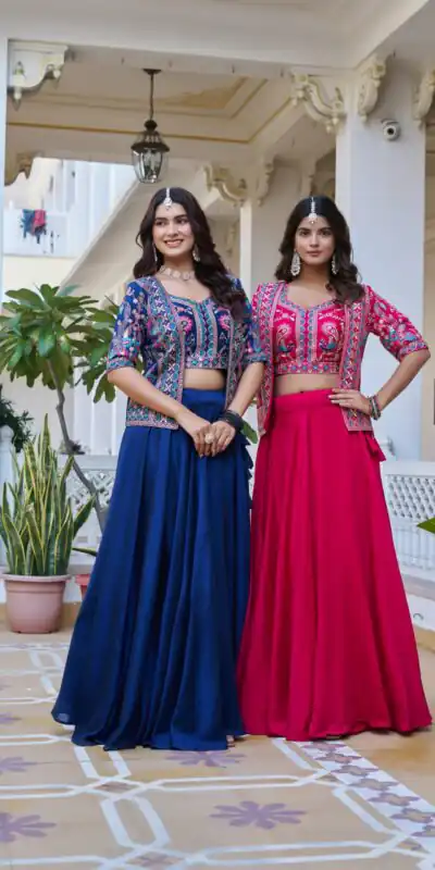 Ram 142 Teal Vichitra Lehenga Choli with Embroidery Work & Thread Embroidery. Introductory Price ₹2549. Delivery 4-6 Working Days. Shop now. | Lehenga, Bollywood Lehenga, Creative Lehenga, Designer Lehenga, Embroidered Lehenga, Party Wear Lehenga